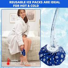 1-2pcs Reusable Ice Packs, Suitable For Cold And Hot Compress, 3 Sizes 6"/9"/11" Optional, Durable Polypropylene Material, Heat-Resistant Ring, Soft Material, Full Body Cold And Hot Compress Ice Packs - View 7