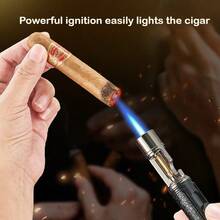 1pc Windproof Jet Flame Lighter - Multi Functional Spray Gun Lighter With Bottle Opener, Adjustable Flame, Refillable Gas Lighter Mini Torch Igniter For Outdoor BBQ Great Gift For Men (Without Fuel) - View 5