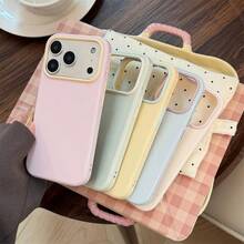 Fashionable Minimalist Colorblock Jelly Macaron Light Pink Phone Case Compatible With Iphone 17 Pro Max/17 Pro/17/16 Pro Max/16/16 Pro/15/15 Pro Max/15 Pro/13/14 Pro Max/13 Pro/13 Pro Max/14 Pro Soft Protective Cover - Baby Pink - View 9