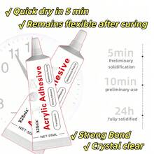 Super Glue, Waterproof & Heat Resistant, Acrylic Adhesive, Refrigerator Repair Glue, Suitable For Bonding Metal, Plastic, Ceramic, Rubber, Wood, Acrylic, Jewelry, Shoe Repair, Crafts, Fast Drying Adhesive, Home Repair Dedicated Glue - CJ-361 - View 7