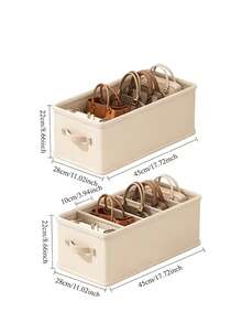1pc Bag Organizer Divider Box, Underbed Storage Box, Bag Storage Gadget, Vertical Compartment Design No Scratching, Foldable Storage, Space-Saving, Easy To Carry, Suitable For Students, Bedroom, Dorm, Wardrobe Organization, Keep Closet Tidy, Clothing Storage, Dorm Storage Gadget, Storage, Back To School Season, Halloween - Multicolor - View 4
