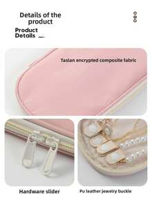 Portable Mini Jewelry Storage Box, Travel Jewelry Organizer Bag, Zippered Accessory Carrying Case, Small Ring Earring Necklace Storage Rack, Suitable For Daily Home Use, Business Trips, Weekend Getaways, Bedroom Vanity Jewelry Organization, Daily Accessory Storage - Multicolor - View 9