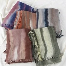 1pc Women's Casual Modal Viscose Rainbow Headscarf, Fashion Bohemian Style Party Scarf With Tassels, Suitable For Gatherings And Celebrations - Multicolor - View 8