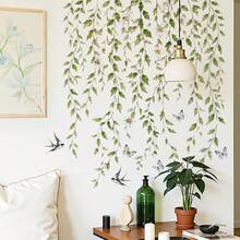2 buah Stiker Dinding Mural Latar Belakang Ranting Willow yang Dapat Dilepas, Dekorasi Rumah Musim Panas, Seni Dinding Latar Belakang, Dekorasi Rumah, Warna Campuran, Stiker Dinding Perekat Sendiri - 69412-QYTF - View 6