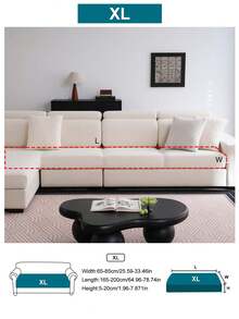 SANMOSPIN 1pc Modern-Elastic Straight Stripe Sofa Cover, Full Coverage, Non-Slip, Protects Sofa, Resistant To Deformation, Simple And Elegant, Machine Washable, Pet-Friendly, Suitable For Single Chair, Loveseat, 3-Seater Sofa, 4-Seater Sofa And Sectional Sofa - Beige - View 11