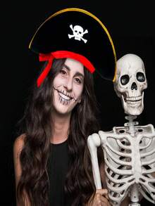 4pcs Pirate Hats Pirate Costume Party Hats Skull Print, Suitable For Costume Party Role Play, Fun Party Supplies, Exquisite Gift - Multicolor - View 4