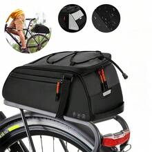 10L Large Capacity Bicycle Frame Bag With Reflective Strip, Rainproof Wear Resistant Multifunctional Shoulder Backpack Bike Storage Pouch For Cycling Travel - A - View 1
