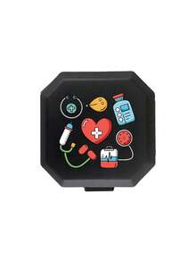 Portable Octagonal Divided Pill Box, Unisex Pill Box With Funny Capsule, Pill, Letter, And Medicine Bottle Patterns, Waterproof Mini Travel Pill Box, Portable First Aid Kit, 6-Compartment Capsule/Pill Storage Box, Travel Pill Box, Moisture-Proof Pill And Vitamin Container Dispenser, Essential For Travel And Home, Lightweight Pocket-Sized, Dust-Proof Design, Suitable For Daily Commute, Hiking, Business Travel, Or Camping, Creative And Practical Gift - Multicolor - View 12