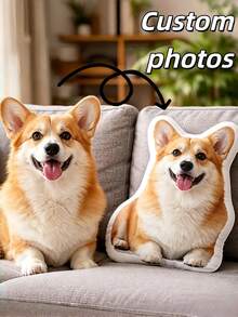 Bantal Foto Personalisasi DIY untuk Dekorasi Rumah dan Kamar Tidur, Hadiah Mainan Boneka untuk Pasangan, Orang Tua, dan Hewan Peliharaan - MultiWarna - View 2