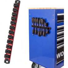 Magnetic Screwdriver Organizer And Wrench Organizer, Aluminum Rail Magnetic Tool Organizer, Tool Holder, Toolbox Organization, 12-Slot Screwdriver And Wrench Holder (Tools Not Included),45761256 - A - View 1