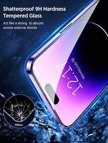 3片裝強化玻璃螢幕保護貼，相容 iPhone 18、17、16、15、14、13、12、11、XR、XS、X、7、8，防爆、防碎、防刮、防水，智慧型手機強化玻璃膜 - 無色 - 查看 2