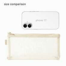 Small Mesh Makeup Bag, Portable Travel Nylon Zipper Makeup Brush Storage Pouch, Stationery Pencil Case, Home School Office Accessories Organizer Bag - View 9