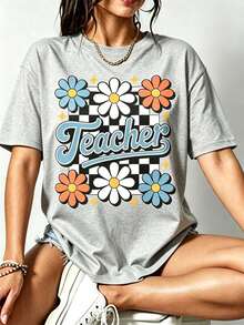 Women T-Shirts - 灰色 - 查看 2