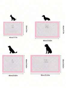 20/40/50/100pcs Multi-Size Pink Dog/Puppy Pee Pads, High Absorbency Leak-Proof, Essential For Indoor Training, Pet Supplies, Suitable For Cats, Multi-Layer Replacement Pads (Large, Set Pack) - one-size - View 3