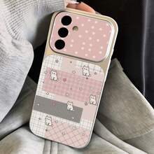 可愛星星格紋小貓圖案噴漆 TPU 全包手機殼，適用 Galaxy S26 S25 S24 Ultra S24 Plus S24 FE S23 S22 A55 A54 A53 A52 A50 A30 A42 A35 A34 A33 A25 A24 A20 A30 A15 A17，Smart 8/ Hot 40i/Spark 20/Spark 20C/Spark Go 2024/ G84/ A7 Pro/Honor X9A X9B X9C X9D - 銀色 - 查看 5