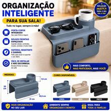 Bandeja Organizador De Sofá Apoio De Braço De Silicone Isolamento Térmico Dobrável Porta Copos Envio Imediato Suporte - Multicolorido - Visão 4