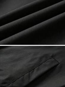 Men's Spring/Autumn Casual Fashion Jacket, Outdoor Hiking Sports Top Black - Black - View 4