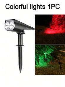 2-In-1 Solar LED Spotlight, Outdoor Super Bright Multi-Color Landscape Light, Suitable For Tree, Yard, Garden, Villa Decoration, Pathway Lighting - Multicolor - View 14
