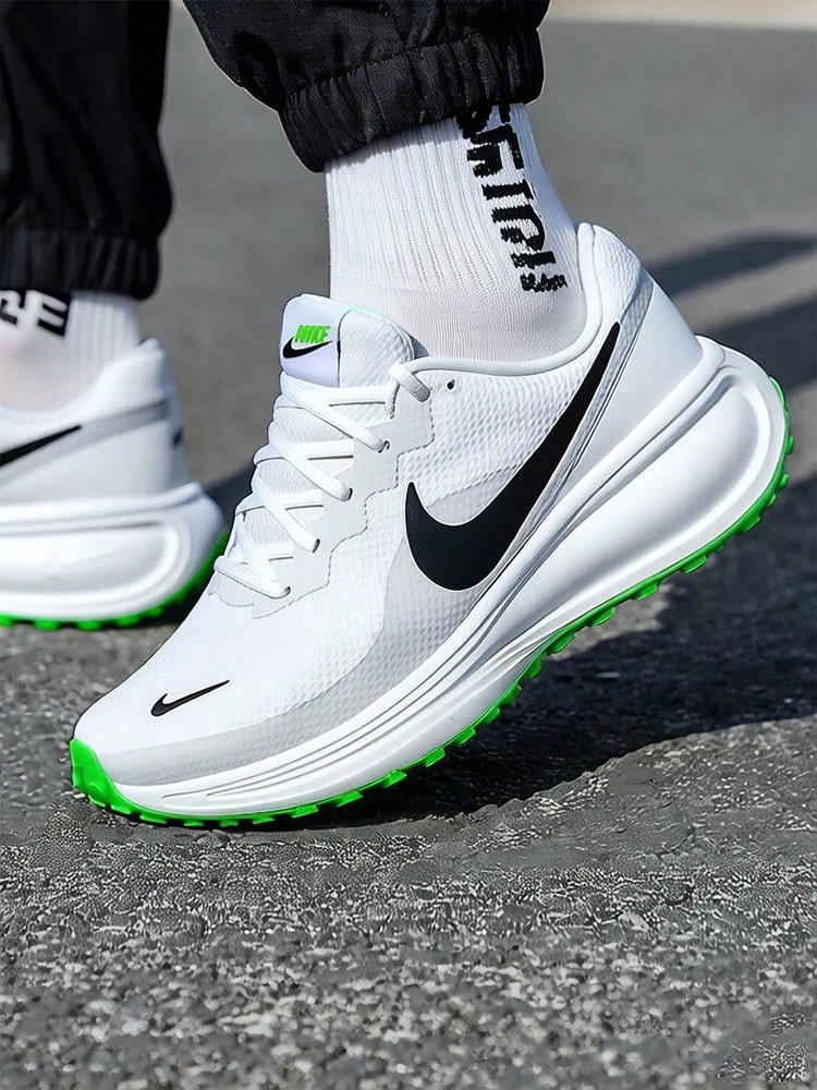 Nike REVOLUTION 8 Mesh Versatile Non-Slip Durable Comfortable Classic Running Shoes Men's - White Black - View 1
