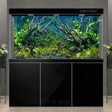 海景與魚缸裝飾－珊瑚礁自黏可移除壁紙背景，易撕貼式淡水/鹹水魚缸可重複使用裝飾，魚類棲息地裝飾，水族貼紙，適用於溪流缸、水草缸、烏龜缸造景，攝影工作室背景，自黏正面 - A - 查看 6