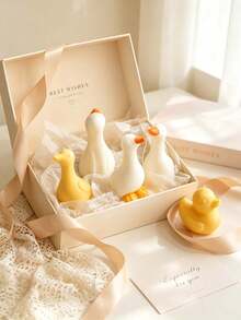 Cute Duck Candle Silicone Mold, Large And Small Sizes Available, Adorable Animal Design 3D Standing Duck Shape Resin Home Desktop Decor, Party Decoration Handmade Plaster Clay Tool, Companion - Duck Mold - View 5