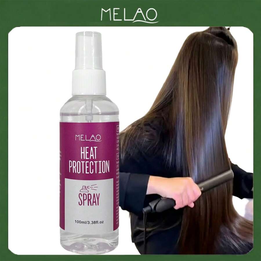 MELAO 100ml 防熱護髮噴霧,適用於捲髮棒與直髮夾,防止熱損傷,增加光澤與柔軟度,輕盈配方,抗毛躁,100ml/3.38 Fl Oz - 100ml - 查看 1