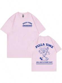 Oversized Cotton T-Shirt With Print - 灰色 - 查看 4