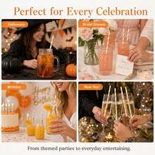 25/100pcs Light Blue/Pink Striped Straws, Beverage Straws, 6mm Diameter, Cute Cartoon Striped Paper Straws, 197mm Length - Perfect For Birthday Parties, Weddings And Anniversaries, Mother's Day - View 12