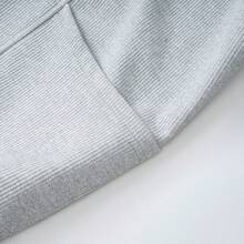 Spring/Autumn Gray V-Neck Single-Breasted Men's Cardigan Sweater, Casual Everyday Versatile Top - Grey - View 10