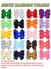 20 piezas Pinzas para el cabello con flores de burbujas de colores variados para niñas - Azul - Ver 1