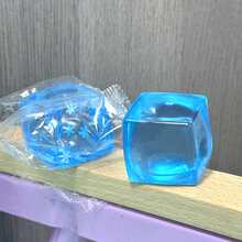 Tachimi 1pc Home Desktop Decoration Ice Cube Theme Squeeze Toy, Children's Slow Rebound Stress Relief Toy, Indoor Decor Collectible, Random Shipment - Multicolor - View 5
