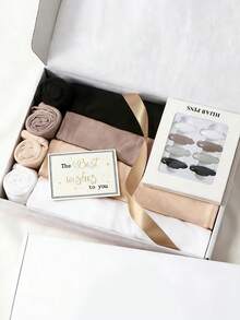 9PCS Women's New Large Size Hijab + Beanie + Brooch Headscarf Long Scarf Solid Color Casual Soft Delicate Gift Box Set Skin-Friendly Soft Breathable - Multicolor - View 15