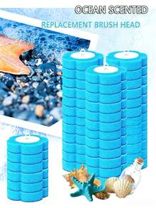 Disposable Toilet Cleaning Brush, 2026 Model Disposable Toilet Brush Cleaning System, Includes Fragrant Replacement Brush Heads, Dirt-Free Disposable Toilet Cleaning Brush Handle, Suitable For Toilet Bowls - Blue Ocean Replacement Brush Head (Handle Base Not Included) - View 3