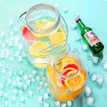 The Glass Jug Bucket With Tap Water Dispenser Glass Juice - View 4