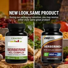 Premium Berberine HCL Supplement With 1000Mg - Contains Pure True Ceylon Cinnamon, Milk Thistle, And Turmeric For Natural Health And Wellness. A Natural Gift For Health And Happiness, Suitable For Everyone. 60 Capsules Easy Take,Packaging May Vary - Excellent Berberine(5 Pcs) - 查看 9