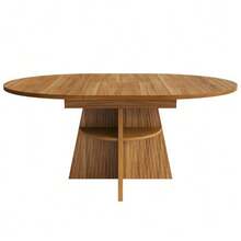 Extendable Dining Table With Open Storage Compartment In The Legs, Multifunctional Space-Saving Table For Small Rooms, Living Rooms And Dining Rooms, Thick Tabletop, Rounded Corners, Black Color. - 卡其色 - 查看 7