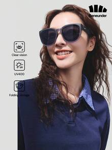 Kacamata Lipat Resep Beneunder Boston Frame FD011 - Dusty Blue - View 1