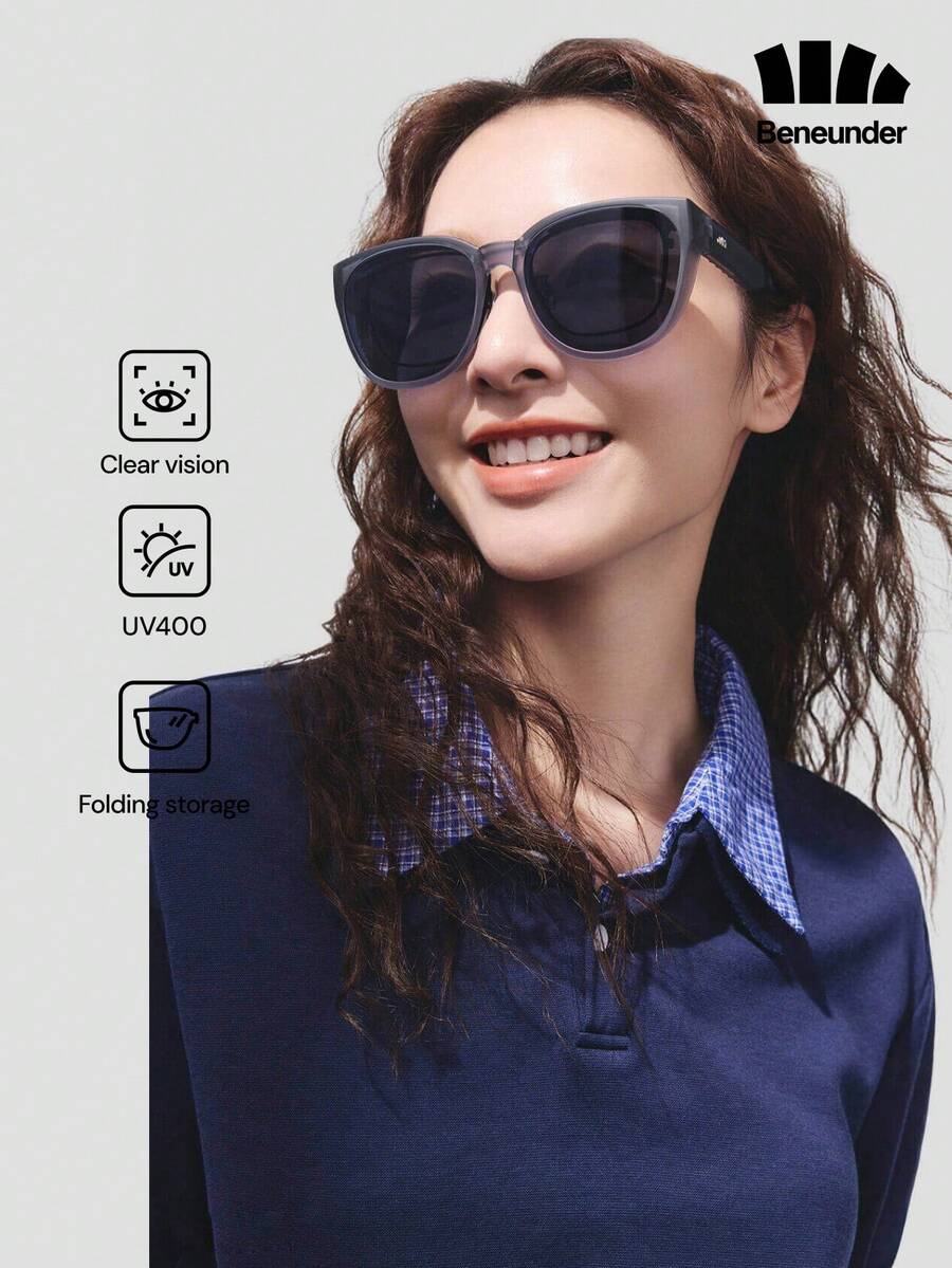 Kacamata Lipat Resep Beneunder Boston Frame FD011 - Dusty Blue - View 1