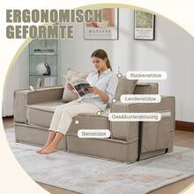 Estructura de sofa cama Beige 2 Asientos - Caqui de 2 plazas - Ver 3