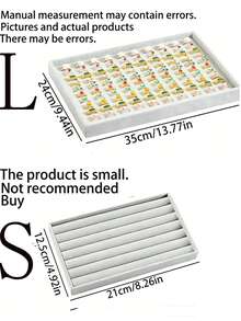 1pc 100-Slot Ring Storage Tray, Desktop Jewelry Display Tray, Jewelry Dust-Proof Box, Multi-Functional Jewelry Display Tray, Ring, Necklace, Bracelet Storage Box, - Multicolor - View 2