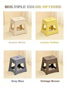 1 Set Ultra-Lightweight Foldable Mini Chair - Adjustable Height, Suitable For Home, Kitchen, Bathroom, Travel, Fishing - Non-Slip Pool, Fishing And Outdoor Activities - Non-Slip Design, Easy To Store, Space-Saving, Compact Storage - Multicolor - View 3