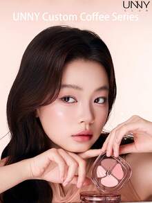 UNNY CLUB Palet Eyeshadow 4 Warna 4,5g, Eyeshadow Glitter & Matte, Tekstur Multi-Finish, Pigmentasi Tinggi, Riasan Mata Tahan Lama, Formula Mudah Dibaurkan, Palet Mini Portabel, Highlighter Blush Eyeshadow, Palet Makeup 3-in-1 - G04 Chestnut - View 8