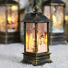 GYJAETM Christmas Candle Holder Light Night Light Elderly Snowman Decoration Night Light Table Decor Christmas Decoration - Multicolor - View 6