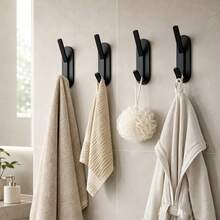 Strong Self-Adhesive Wall Hooks, Self-Adhesive Hanging Hooks, Towel Hooks, Coat Rack, Key Holder, Stainless Steel, Heavy Duty Towel Hooks, No-Drill Clothes Rack, Shower Curtain Hooks, Wall-Mounted, Towel Rack, Wall Hooks - View 14