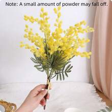 10 Stücke/5 Stücke künstliche Hochzeitsblumen, hochwertige Mimose, Feiertagsblumen, künstliche Blumen für die Heimdekoration, romantische Feiertagsblumen, Hochzeitsblumen, goldene Akazie, französische Karnevalsblumen, geeignet für Heimdekoration, Wohnzimmer, Büro, Küche, Hochzeit, Raumdekoration, Hochzeitszubehör, Herbstdekoration, Wanddekoration, Tischdekoration, Hochzeitsdekoration, dekorative Blumen, Hochzeitsblumen, Rosen, künstliche Rosen - Gelb - Übersicht 13