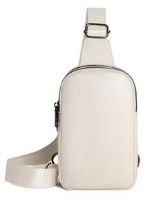 1 Piece Men's Black PU Leather Crossbody Sling Bag Casual & Business Use For Daily Commute - Multicolor - View 13