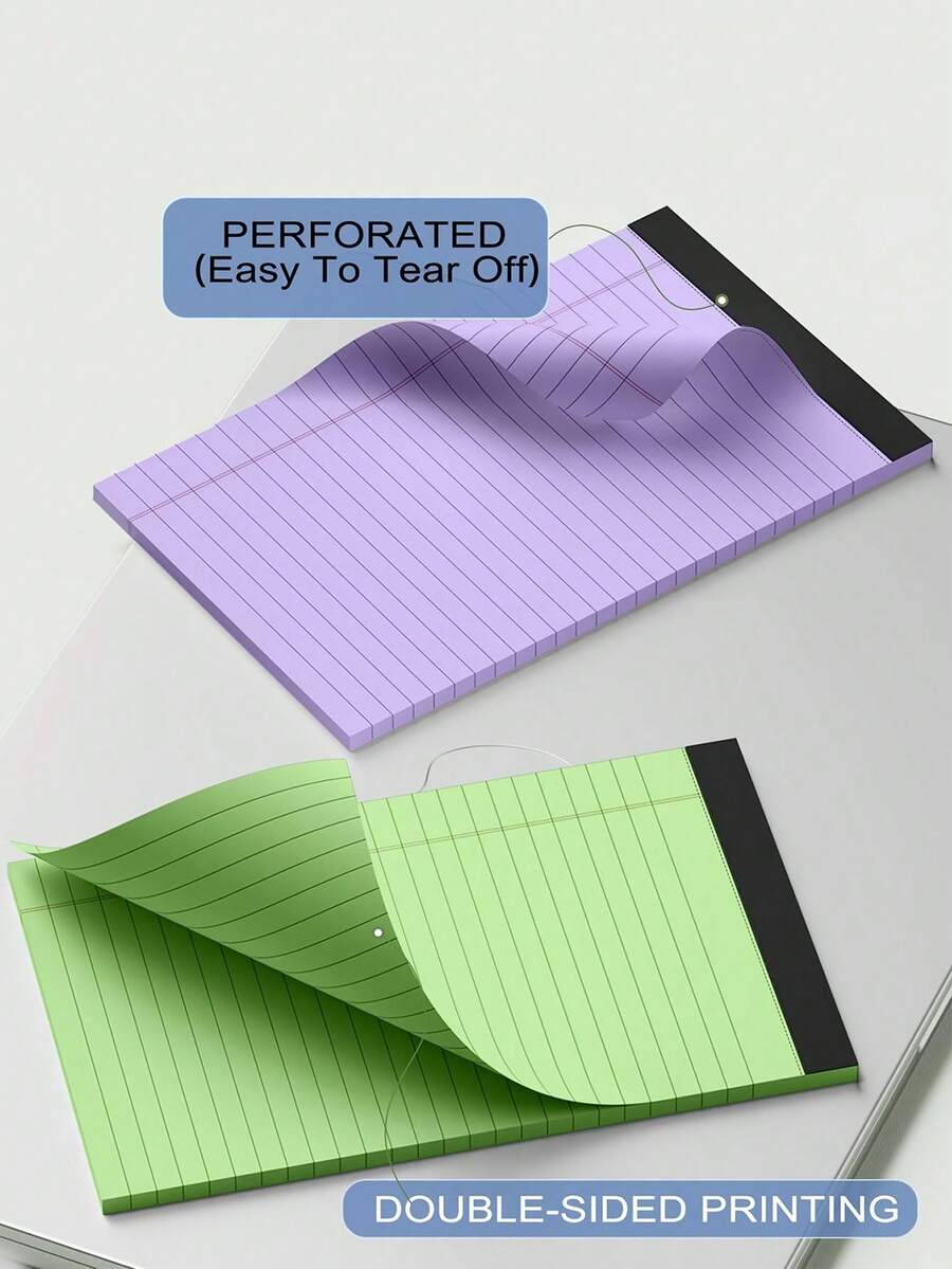 Back To School Multi-Color Lined Notebook, Memo Pad, INS Minimalist Style Multi-Color Inner Pages Writing Notebook, Non-Bleed Stationery, Suitable For Students, Memo Pad, Gift Notebook, Used For Shopping List, Learning, Office Supplies, To-Do List Memo - Multicolor - View 1
