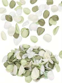 50/100pcs Green Artificial Silk Rose Petals, Suitable For Wedding, Bridal Shower, Party, Aisle Decoration, Confetti, Proposal, Romantic Night, Mother's Day Gift Decoration - A - View 4