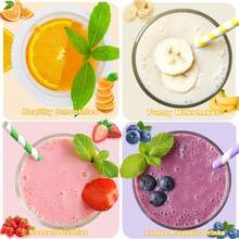 Squeeze-Style Smoothie Cup, Homemade Milkshake Cup, Squeeze Ice Maker Cup, Summer Quick Cold Drink Shaker Cup, Magic Quick Freeze Smoothie Cup With Lid And Straw, Suitable For Juice, Soda, Milk And Ice Cream - Multicolor - View 7