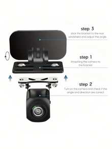 1 Set Adjustable Self-Adhesive Camera Mount (Includes Screws, Screwdriver And Adhesive Tape), Lightweight And Compact, 180 Degree Adjustable, Suitable For SUV, Truck And Car Dash Cam Installation, No Drilling Required, Easy Installation - Adjustable - View 6